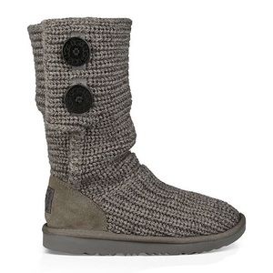 UGG Gray Knit Boots - Like New
